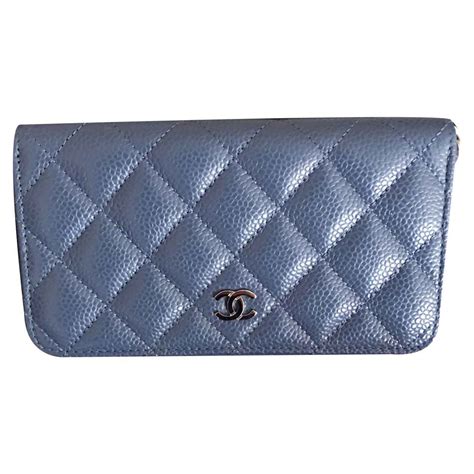 chanel wallet long blue|chanel small zipper wallet.